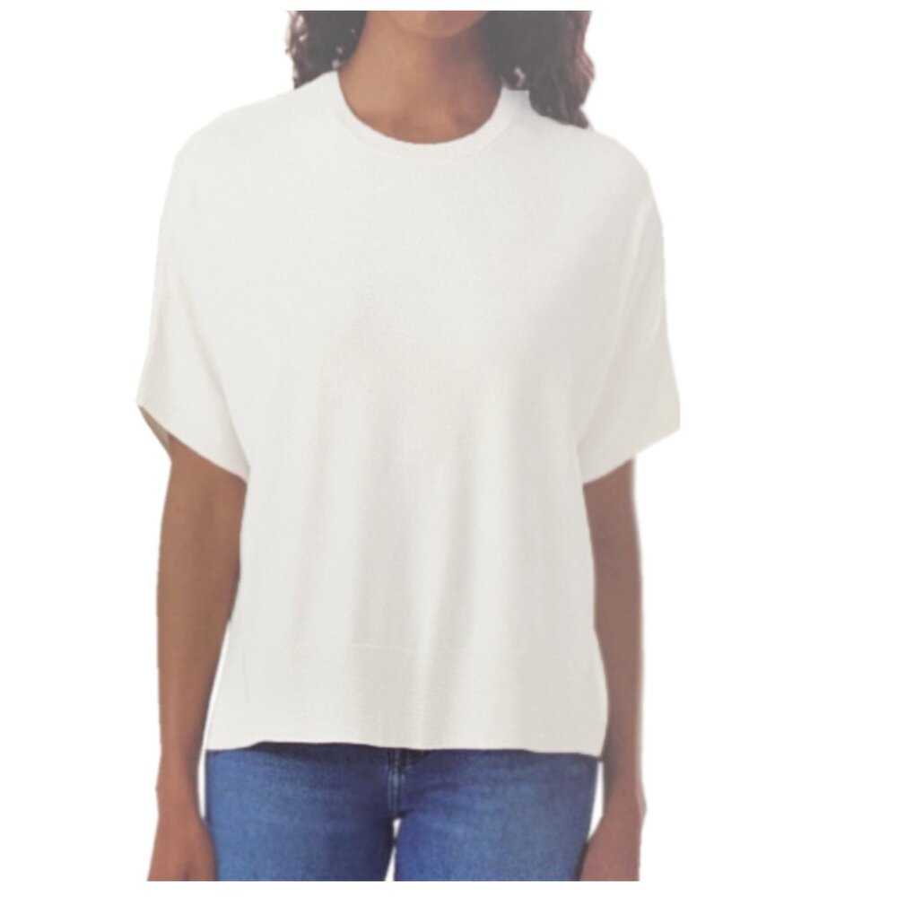 Splendid Boxy Short Sleeve Sweater Knit Top NEW